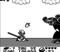 une photo d'Ã©cran de Les Schtroumpfs sur Nintendo Game Boy